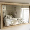 Antique French Ribbed frame Rectangular Mirror, original paint - Decorative Antiques UK  - 8