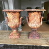 Pair Vintage Cast Iron Urns - Decorative Antiques UK  - 2