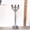 Antique French Wooden Standing Candelabra with original paint - Decorative Antiques UK - 6