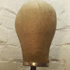 Vintage Cloth Covered Milliner's Wig Head on Original Stand - Decorative Antiques UK  - 2