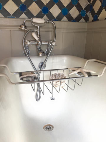 Original Vintage Traditional Chrome Adjustable Bath Rack - Decorative Antiques UK - 1