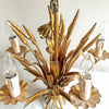 Beautiful Mid Century Italian Gilt Wheatsheaf Chandelier - Decorative Antiques UK - 2