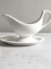Vintage Dutch White Porcelain Gravy Boat on Stand - Decorative Antiques UK - 1