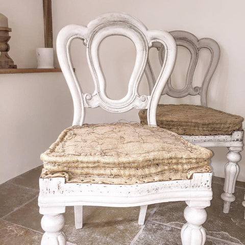 Set of 4 Antique 19th Century Painted Dining Chairs - Decorative Antiques UK  - 1