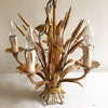 Beautiful Mid Century Italian Gilt Wheatsheaf Chandelier - Decorative Antiques UK - 3