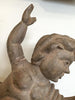 19th Century Hard Carved Italian Wooden Cherub on steel stand - Decorative Antiques UK  - 3