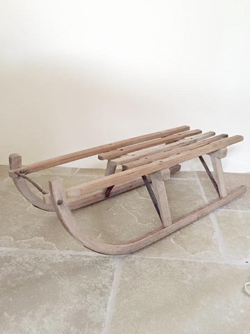 Vintage Wooden Davos Germina Sledge - Decorative Antiques UK  - 1