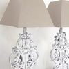 Decorative Balustrade Iron Table lamps with Beige linen shades - Decorative Antiques UK  - 4
