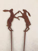 Boxing Hare garden stakes - Decorative Antiques UK - 2
