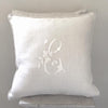 Handmade Monogrammed Linen Cushions