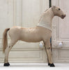 Antique 19th Century French Wooden Horse Fragment covered with hide