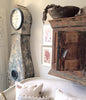 Antique Swedish Mora Clock, dry scraped, circa 1820's - Decorative Antiques UK  - 3