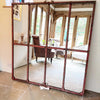 Vintage French Factory Industrial Metal Window Mirror - Decorative Antiques UK  - 3