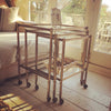 Beautiful Mid Century Italian Brass and Glass nesting tables on castors - Decorative Antiques UK  - 4