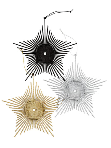 Hanging Glitter Stars