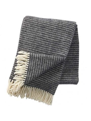 Klippan Ralph Grey Eco Lambswool throw