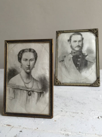 Mid Century Danish Picture Frames with original concave glass - Decorative Antiques UK  - 1