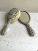 Victorian Silver Plated Brush and Hand Mirror - Decorative Antiques UK - 1