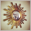 Large Sunburst Mirror 1950's from Belgium with convex glass - Decorative Antiques UK - 1