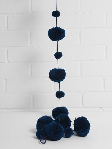 Pom Pom Garland Indigo