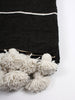 TASSEL POM POM BLANKET, BLACK