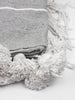 TASSEL POM POM BLANKET, GREY