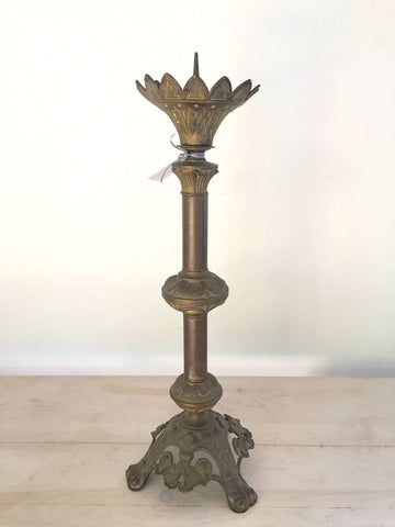 Antique French Brass Decorative Pricket candlestick