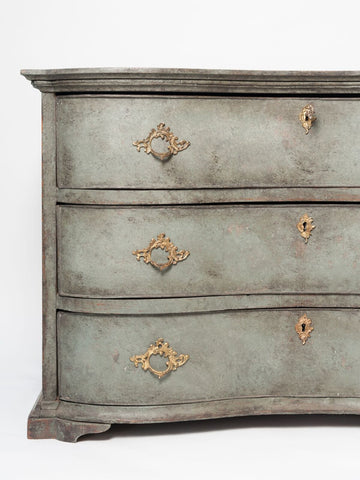 Antique Swedish Baroque Rococo Commode, circa 1770, later painted
