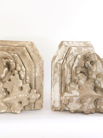 Antique French Reclaimed Plaster Corbels