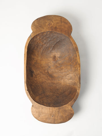 Rustic Wooden Dough Bowl