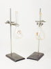 Lovely Pair Vintage Science Lab Retort Stands, Clamps and Flasks