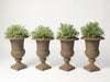 Collection Small Vintage French Cast Iron Urns