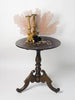 Antique French Ebonised Tilt top table with mother of pearl inlay