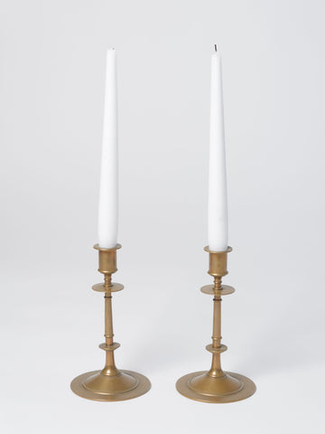 Vintage Swedish Brass Candlesticks