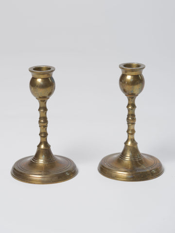 Vintage Swedish Brass Candlesticks