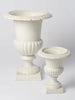 Antique French Cast Iron Urns later painted
