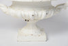 Pair Antique French Cast Iron White Urns with handles