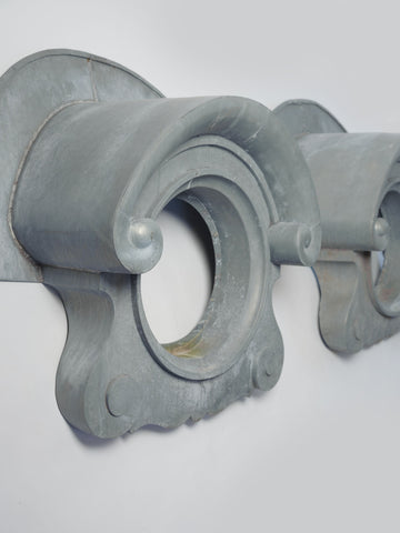 Gorgeous antique French Zinc Oeil de boeufs