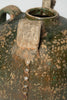 Antique French Walnut Oil pot with original green glaze