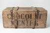 Large Antique Chocolat Menier box with lid