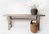 Bleached rustic chinese elm console table