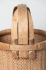 Antique Chinese bentwood handle willow basket