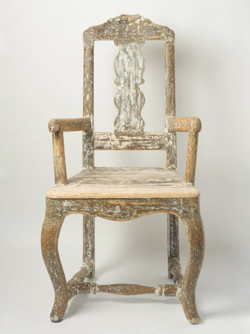 Antique 18th Century Swedish Baroque Chair