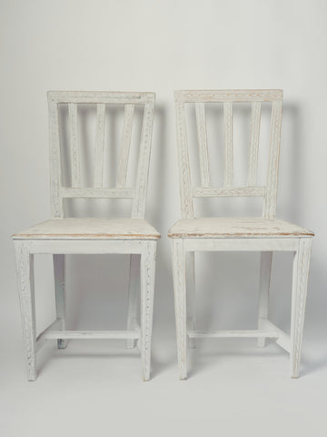 Pair Antique Swedish Leksand Chairs