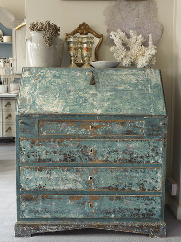 Antique 19th Century Swedish Bureau, original paint