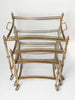 Mid Century Brass and Glass Nesting drinks trolleys