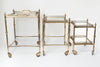 Mid Century Brass and Glass Nesting drinks trolleys