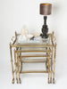 Mid Century Brass and Glass Nesting drinks trolleys