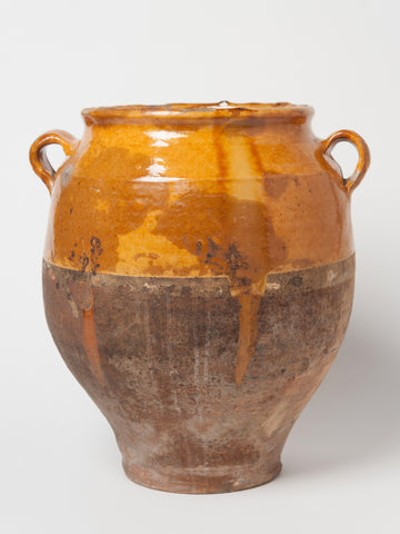 Large Antique 19th Century French Provencal Confit Pot