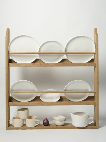 Handcrafted Oak Plate Rack
